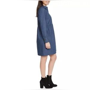 Nine West Blue Denim Shirt Dress Womens size Medium